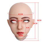 Crossdressing Transgender Soft Silicone Head Mask Face for Crossdresser Transvestite Halloween Cosplay Male to Female - sextoysok