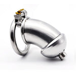 stainless steel Male Chastity Device Anti off version short paragraph with male chastity lock silicone catheter sex toys bondag - sextoysok