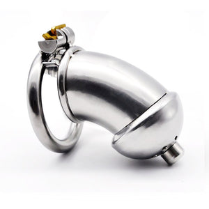 stainless steel Male Chastity Device Anti off version short paragraph with male chastity lock silicone catheter sex toys bondag - sextoysok