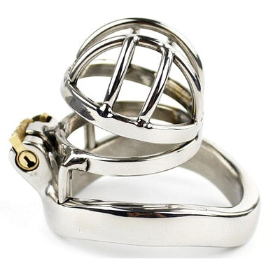 Chastity belt male male chastity stainless steel ball stretcher sex ring for men male chastity device A273 - sextoysok