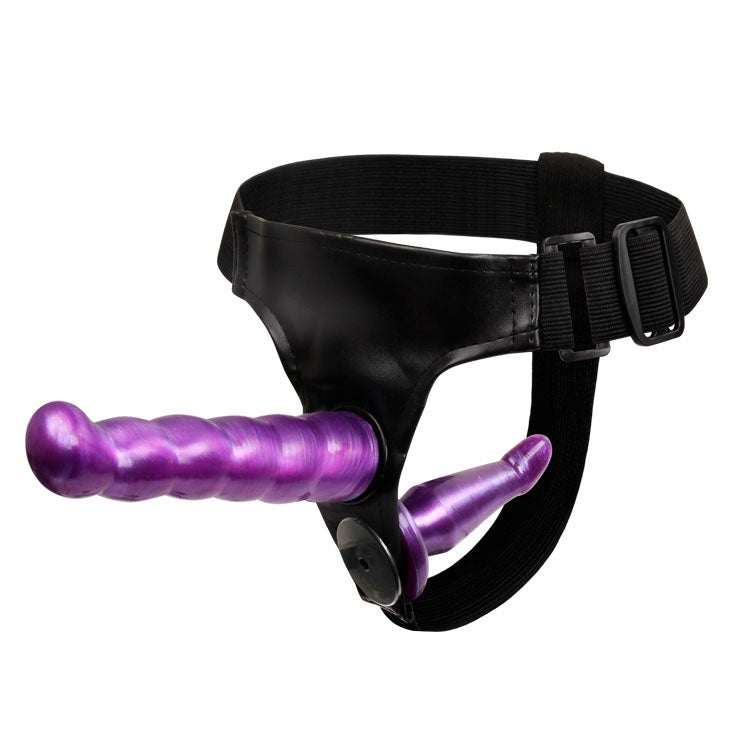 Double Dildo Strap on Bullet Vibrator Adult Sex Toys For Women Ultra Elastic Harness Strapon Dildos Lesbian Couples Sex Product - sextoysok