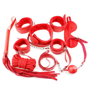 SM Sex Toys Adult Product 7 pcs / set Sex Games Props SM Bondage Restraint for Women Nylon Handcuffs Five Different Colors - sextoysok
