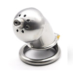 stainless steel Male Chastity Device Anti off version short paragraph with male chastity lock silicone catheter sex toys bondag - sextoysok