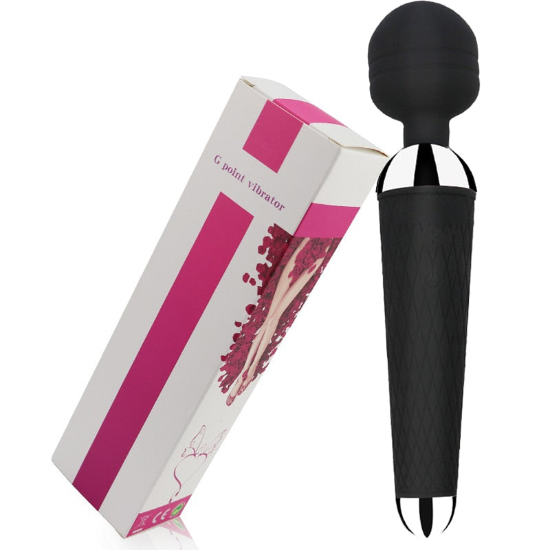 Powerful Clitoris Vibrators USB Recharge Magic Wand AV Vibrator Massager Sexual Wellness Erotic Sex Toys for Women Adult Product - sextoysok