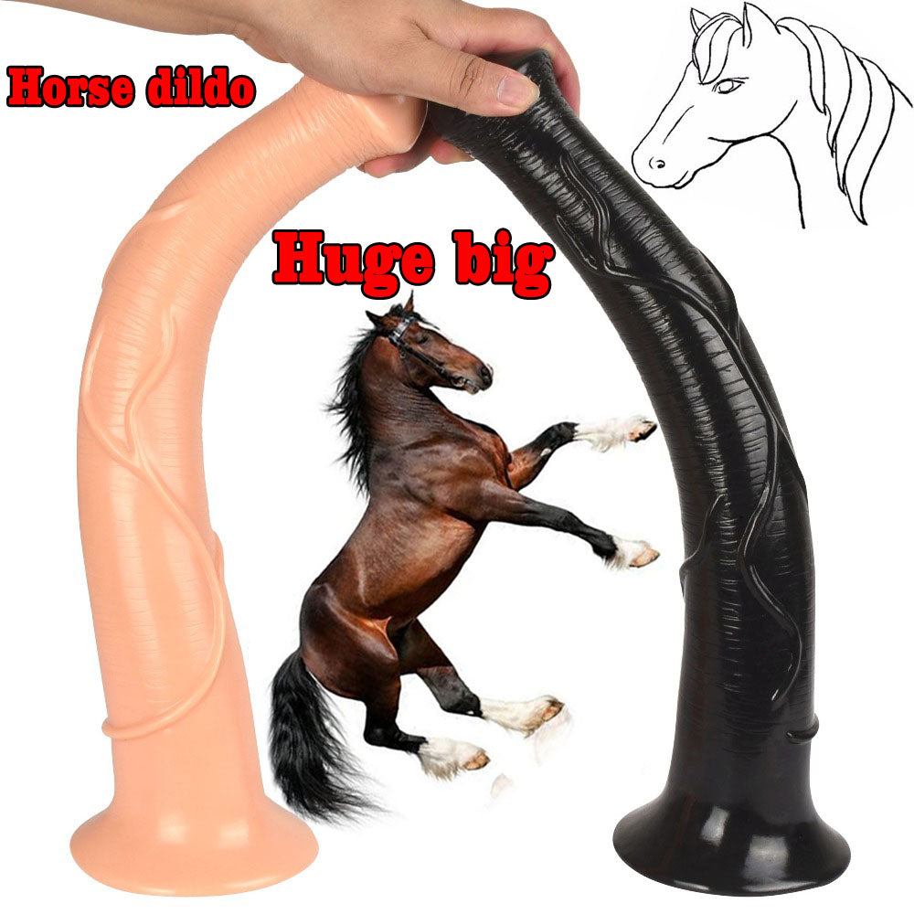 42*6.5cm Long Realistic Horse Dildo Big Thick Animal Penis Sex Toys For Woman Vaginal Butt Massage Masturbation Huge Cock Dick - sextoysok