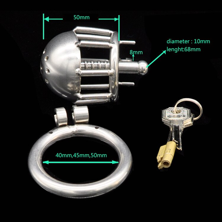 Free Sipping!Latest design Stainless steel Male chastity devices More short Cage Urethral Tube BDSM Sex Toys For Men A220 - sextoysok