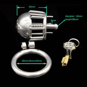 Free Sipping!Latest design Stainless steel Male chastity devices More short Cage Urethral Tube BDSM Sex Toys For Men A220 - sextoysok