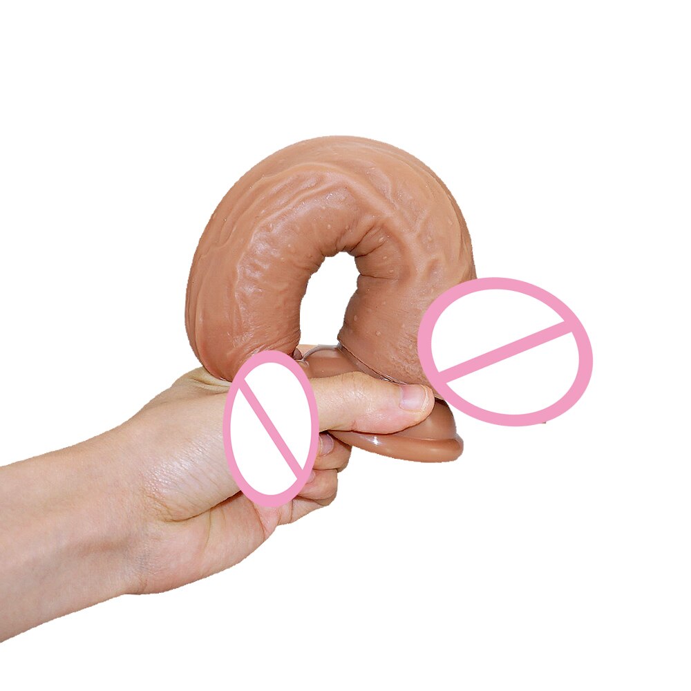 7/9in Super Realistic Big Dildo Flexible Penis Dick with Suction Cup Adult Products Female Masturbation Sex Toys for women - sextoysok