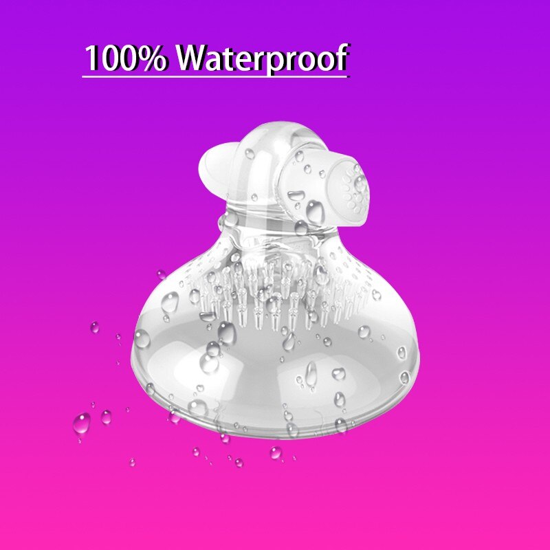 Breast Shock Massager Simple Breast Sucking Crisp Creep Vibrating Female Masturbator Sensitive Stimulator Sex Toys for Women (Transparent(2Pcs)) - sextoysok