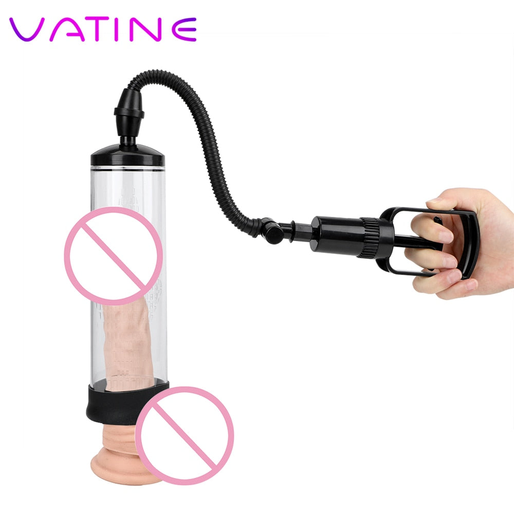 VATINE Delayed Ejaculation Male Masturbator Sex Toy For Men Penis Pump Vacuum Pump Penis Enlargement Penis Extender - sextoysok