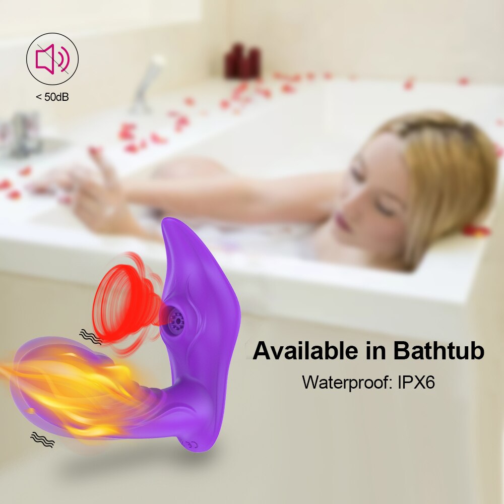 Sucking Vibrator Sex Toys for Women Adult G Spot Clit Sucker Clitoris Stimulator Wireless Heating Wearable Panties Vibrator - sextoysok