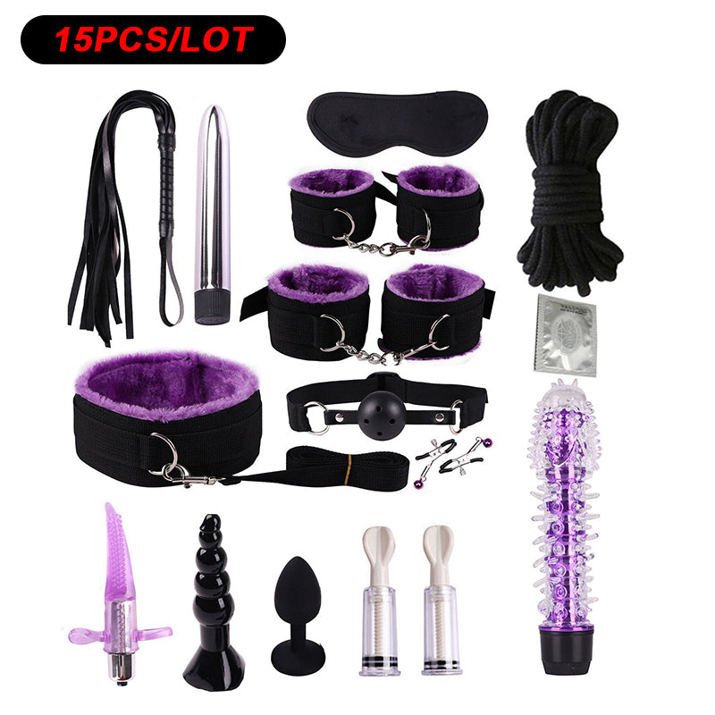 Sex Toys for Couples Handcuffs for Sex Bdsm Toys Anal Dildo Mouth Gag Toys for Adult Games Mask Bondage Set Whip Sexy Lingerie - sextoysok