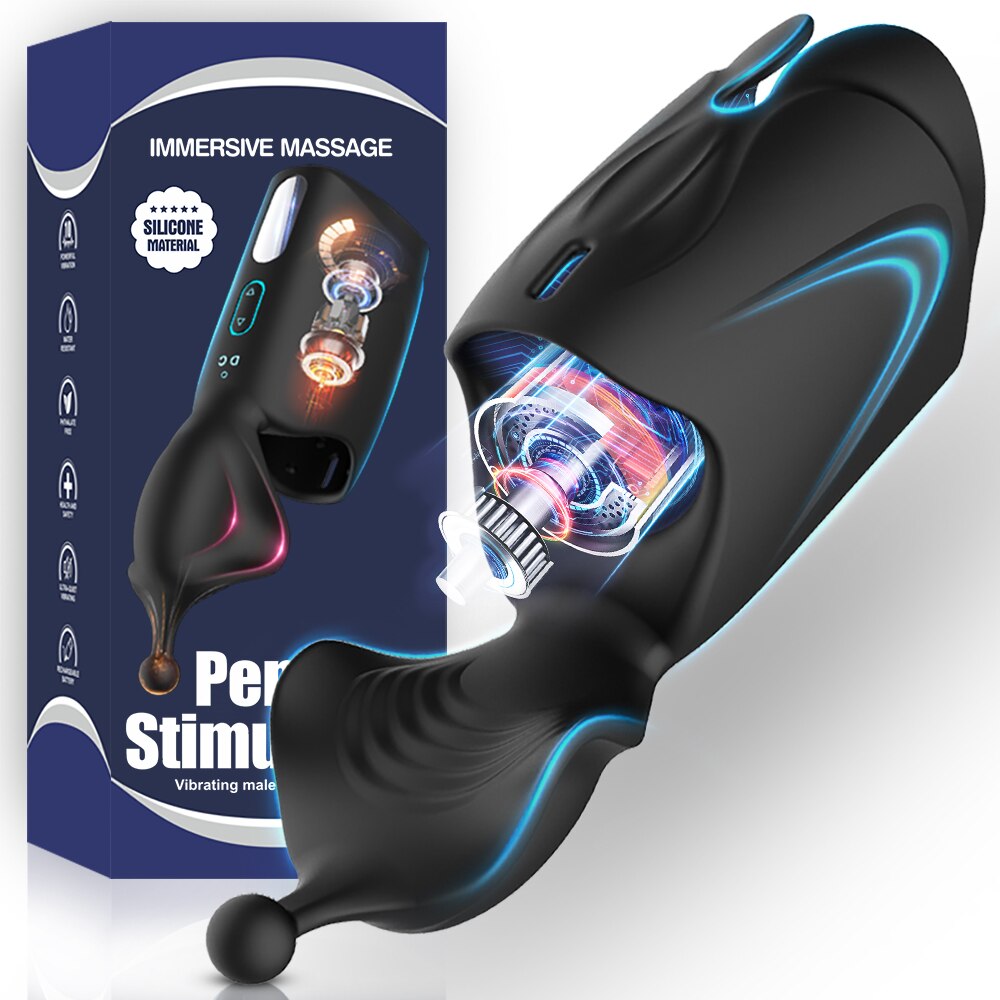 Blowjob Male Masturbator Penis Sex Toy for Men Electric Pulse Vibrator Penis Endurance Delay Lasting Trainer Masturbation Cup - sextoysok