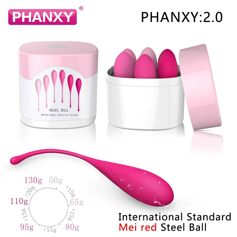 PHANXY 6Pcs Kegel Balls Vaginal Chinese Balls for Women Sex Toys for Woman Shrinking Vagina Geisha Ball Tighten Exercise Machine - sextoysok