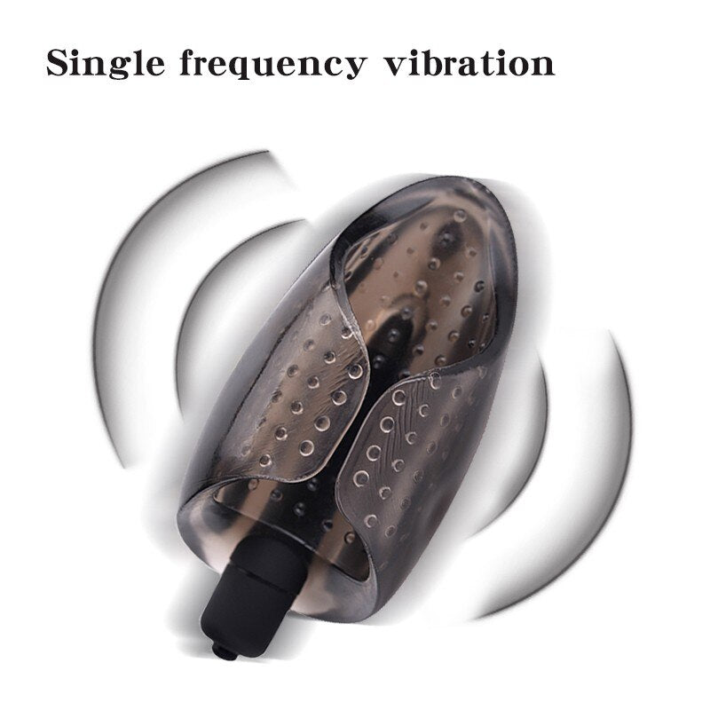 Penis Weights Exercise Penis Enlargement Penis Vibrating Nozzle Suck Dick TPE Male Sex Aids Sex Toys for Men (Black) - sextoysok
