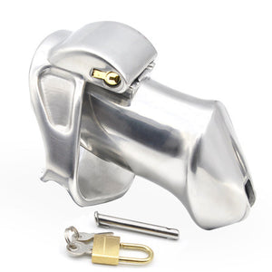 Free Shipping! New Design Male 316L Stainless Steel Luxury Chastity Device Standard Cage with 2 Magic Locks - sextoysok