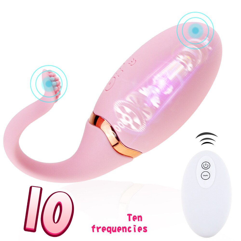Sex Toys for Woman 10 Speed USB Charging Wireless Remote Control Fish Tail Jump Egg Vibrator Waterproof Massage Vibrator SexGift - sextoysok