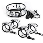 Adjustable Transparent PVC Handcuffs Ankle Cuffs Collar Neck Manacle BDSM Bondage Restraints Shackles Fetish Sex Toy for Couples - sextoysok