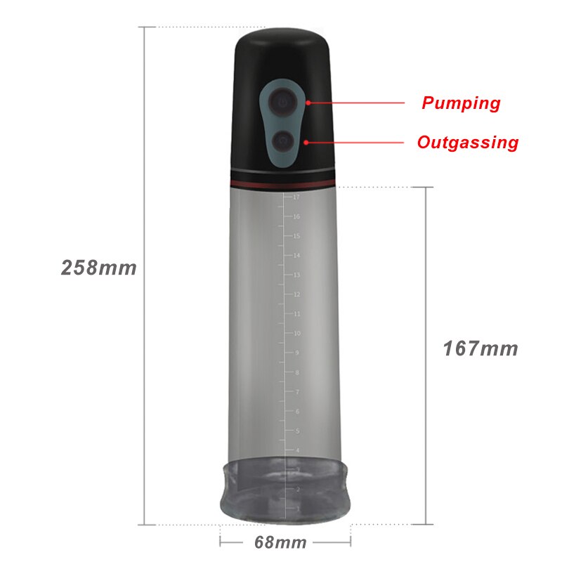 USB Electric Penis Pump Vibrator Electronic USB Rechargeable Male Vacuum Pump Penis Enlargement Automatic Pump sex Toys - sextoysok