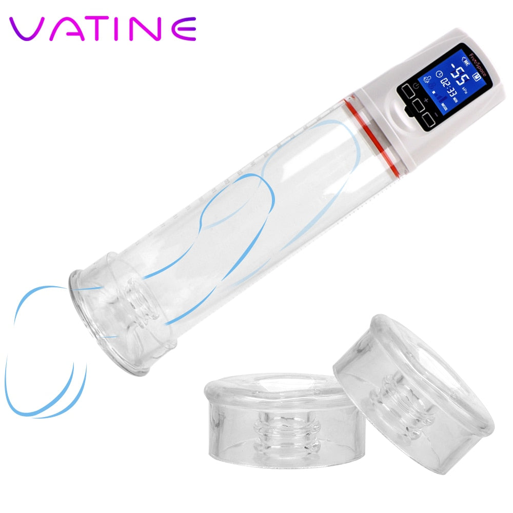 VATINE Penis Extender Electric Penis Pump Automatic Penis Enlargement Erection Penis Enlarger Vacuum Pump Sex Toy for Men - sextoysok