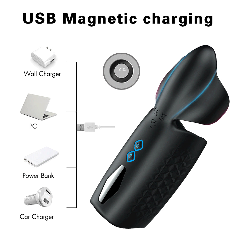 Blowjob Male Masturbator Penis Sex Toy for Men Electric Pulse Vibrator Penis Endurance Delay Lasting Trainer Masturbation Cup - sextoysok