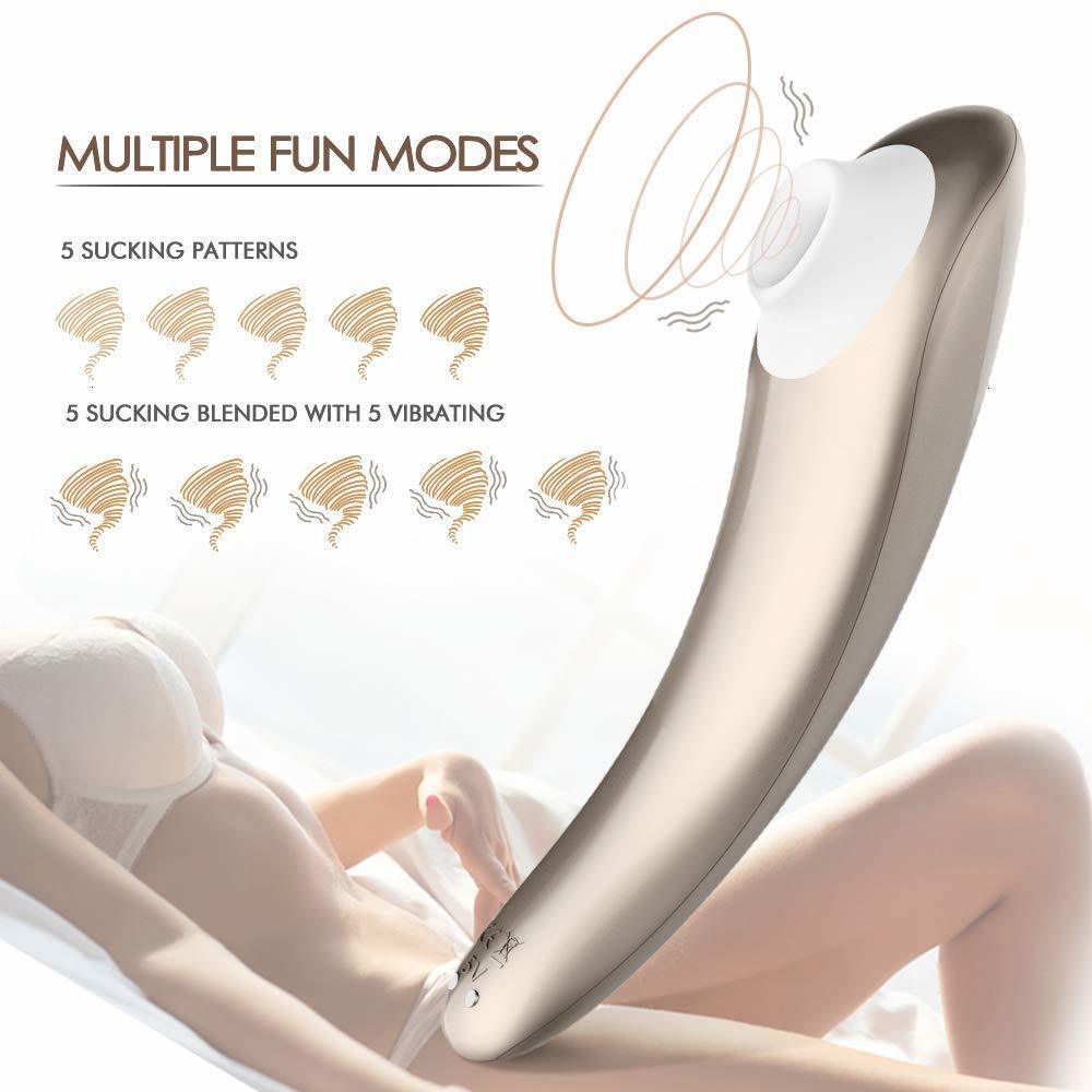 Clitoris Stimulator With 10 Suction Modes Air Pulse Pressure Wave Technology Waterproof Re-Chargeable Sex Toys For Women Couple - sextoysok