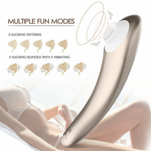Clitoris Stimulator With 10 Suction Modes Air Pulse Pressure Wave Technology Waterproof Re-Chargeable Sex Toys For Women Couple - sextoysok