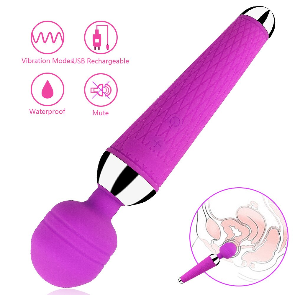 Flirting AV Vibrator Charging Female Masturbation G-spot Vibrator Small Portable Sex Toys Gifts For Women's Sexual Needs - sextoysok