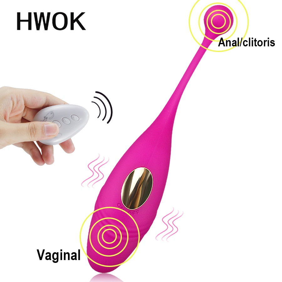 HWOK Panties Wireless Remote Control Vibrator Panties Vibrating Egg Wearable Dildo Vibrator G Spot Clitoris Sex toy for Women - sextoysok