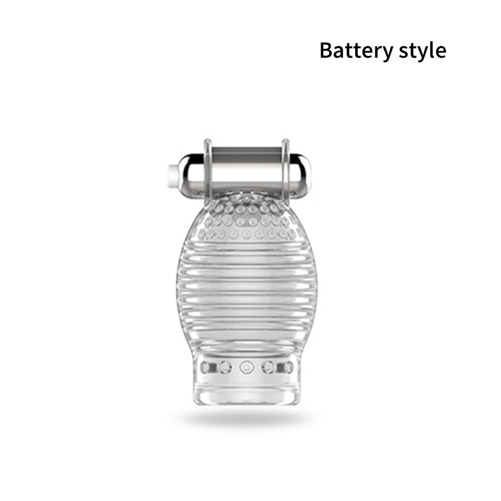 Glans Vibrator For Men Penis Enlargement 10 Modes Glans Massager Penis Endurance Delay Lasting Trainer Masturbate Cup Adult Toys - sextoysok