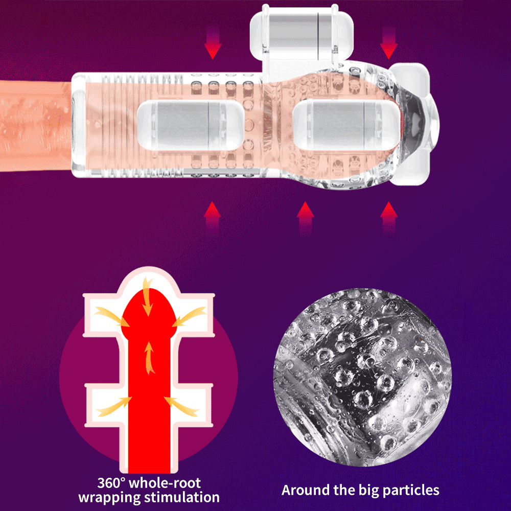 Glans Vibrator For Men Penis Enlargement 10 Modes Glans Massager Penis Endurance Delay Lasting Trainer Masturbate Cup Adult Toys - sextoysok