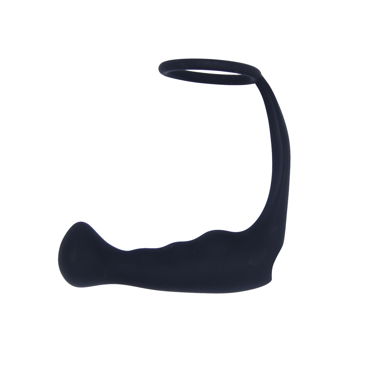 Adult supplies wholesale G-point prostate lock fine ring vibration massage stick male massager (Black) - sextoysok