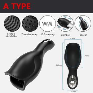 Blowjob Sex Toys for Men Deep Throat Male Masturbator Automatic Penis Pump Vibrators Tongue Licking Glans Massager Sex Shop - sextoysok