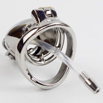 304 Stainless Steel Chastity Device With Urethral Sounds Catheter And Spike Ring S/L Size Cock Cage Choose Male Chastity Belt - sextoysok