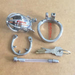 Stainless Steel Male Chastity Device With Silicone Urethral Sounds Catheter Spike Ring BDSM Sex Toys For Men Chastity Belt A277 - sextoysok