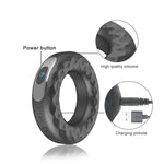 vibrator sex toys for men charging silicone shock lock fine ring male time delay masturbation sex toys (Silver) - sextoysok