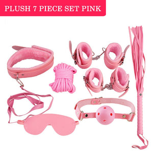 Sex Toys for Couples Handcuffs Whip Nipples Clip Blindfold Mouth Gag Adult Sex Toys Kit Sm Bondage Toy Flirt Games for Couples - sextoysok