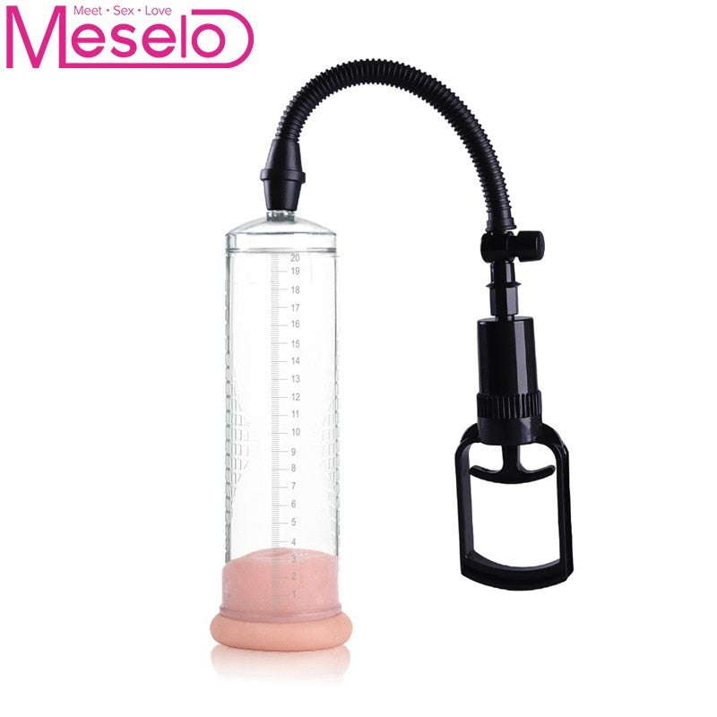 Meselo Penis Pump Sex Toys for Man Penis Enlargement Vacuum Pump Male Penis Extender Enhancer Masturbator Penis Trainer Adult - sextoysok