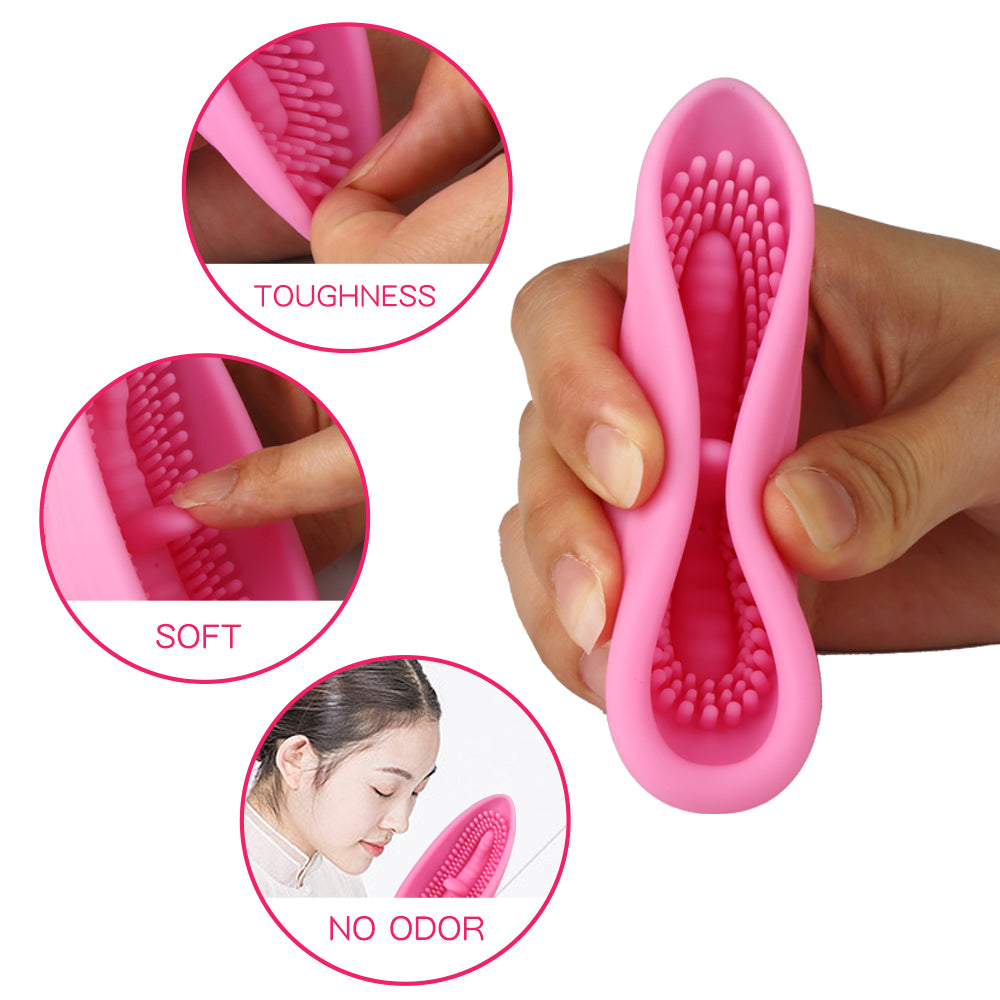 vagina sucking tongue vibrator Vacuum Pussy Pump Nipple Vibrator Clitoris Stimulation Female Masturbation Sex Toys For Women (Pink) - sextoysok