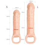 Penis Extender Sex Toys For Men Reusable Condom Dick Sleeve Adult Sex Toys Male Realistic Thick Cock Extender Delay Penis Sleeve - sextoysok