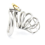 Stainless Steel Male Chastity device Adult Cock Cage With arc-shaped Cock Ring BDSM Sex Toy Bondage Men Chastity Belt A224-2 - sextoysok