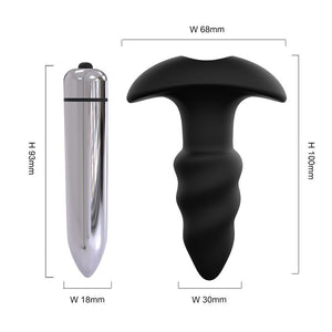 PHANXY Vibrator Male Anal Plug Medical Soft Silicone Anal Cork With Vibration 7 Speed Butt Plug Adult Sex Toys For Women Couples - sextoysok