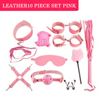 Sex Toys for Couples Handcuffs Whip Nipples Clip Blindfold Mouth Gag Adult Sex Toys Kit Sm Bondage Toy Flirt Games for Couples - sextoysok