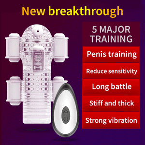 Glans Vibrator For Men Penis Enlargement 10 Modes Glans Massager Penis Endurance Delay Lasting Trainer Masturbate Cup Adult Toys - sextoysok