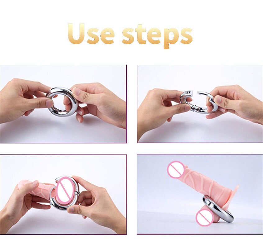 Cock Ring Penis Enlargement Metal Penis Ring Private Goods Ring Cock for Man Increase Penis Extender Intimate Penis Sleeve Dick - sextoysok