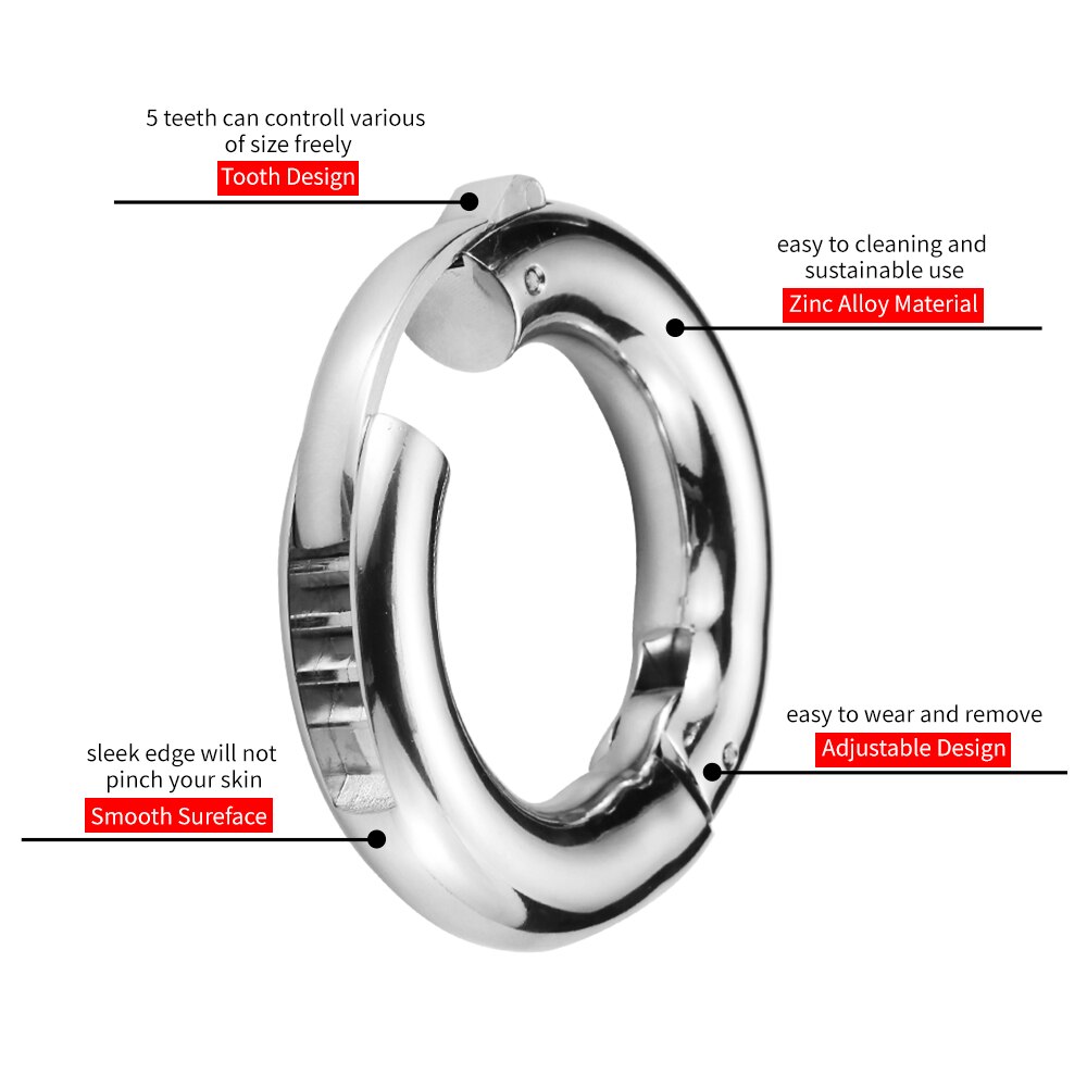 Cock Ring Penis Enlargement Metal Penis Ring Private Goods Ring Cock for Man Increase Penis Extender Intimate Penis Sleeve Dick - sextoysok