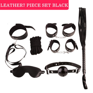 Sex Toys for Couples Handcuffs Whip Nipples Clip Blindfold Mouth Gag Adult Sex Toys Kit Sm Bondage Toy Flirt Games for Couples - sextoysok