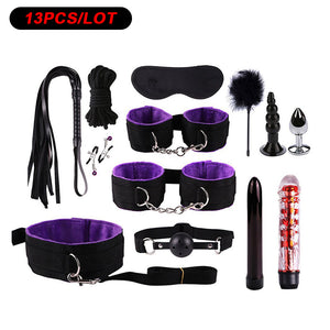 Sex Toys for Couples Handcuffs for Sex Bdsm Toys Anal Dildo Mouth Gag Toys for Adult Games Mask Bondage Set Whip Sexy Lingerie - sextoysok