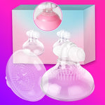 Breast Shock Massager Simple Breast Sucking Crisp Creep Vibrating Female Masturbator Sensitive Stimulator Sex Toys for Women (Transparent(2Pcs)) - sextoysok