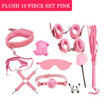 Sex Toys for Couples Handcuffs Whip Nipples Clip Blindfold Mouth Gag Adult Sex Toys Kit Sm Bondage Toy Flirt Games for Couples - sextoysok